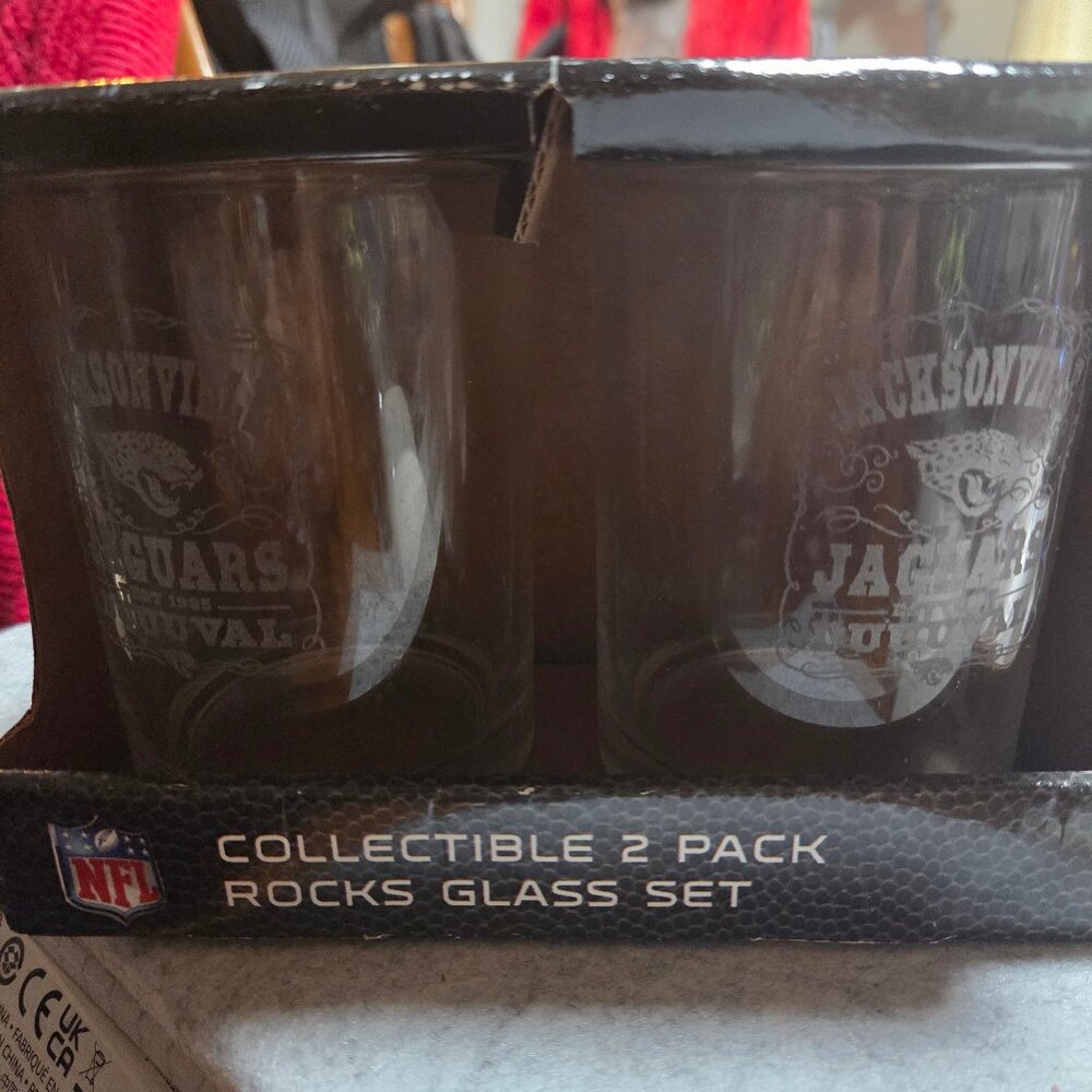 jACKSONVILLE JAGUARS 2 PC GLASS SET